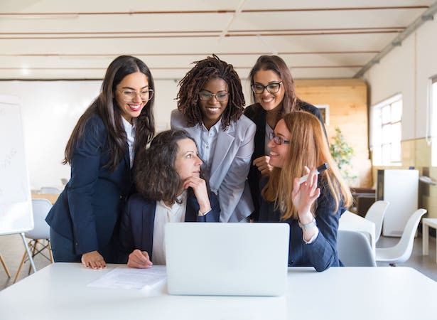 business woman working together